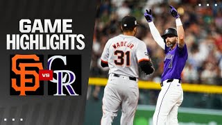 Giants vs Rockies Game Highlights 71924  MLB Highlights [upl. by Nyliac]