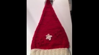 MAGLIA TUTORIAL CAPPELLO BABBO NATALE  SANTA CLAUS PARTE 1 DI 2 [upl. by Ydroj]