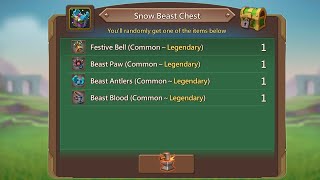 opening 100 snow beast chest  eye defender  lordsmobile [upl. by Kilby]