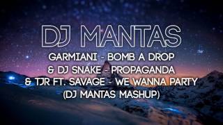 Garmiani  Bomb A Drop amp DJ Snake  Propaganda amp TJR ft Savage  We Wanna Party DjMantas mashup [upl. by Hoj]