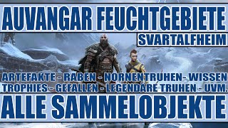 God of War Ragnarök  100 Guide  Svartalfheim  Auvangar Feuchtgebiete Alle Sammelobjekte Trophäen [upl. by Ominoreg]