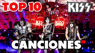 Top 10 MEJORES CANCIONES de KISS [upl. by Eelsha]