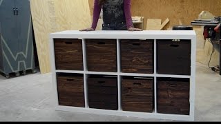 DIY Toy Storage Unit with Wooden Crates [upl. by Jdavie]