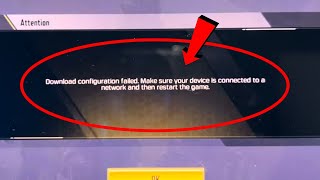 How to fix download configuration failed Error in Call Of Duty Mobile iOSAndroid [upl. by Yonah191]