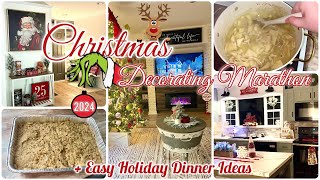 🎄🎅25 HOURS OF MAKING OUR NEW HOME A CHRISTMAS WONDERLAND  EASY HOLIDAY DINNERS 🎄 [upl. by Enahpad902]