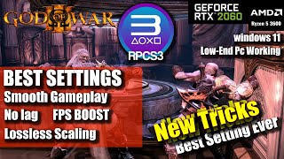 God of War 3 RPCS3 Best Settings 2024 New Tricks  NO LAG  Smooth Gameplay  Lossless Scaling  PC [upl. by Olimreh133]