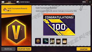 VERIFICADO PROS LEVEL 100 NO FREE FIRE RAPIDO A NOVA MELHORIA QUE A GARENA FEZ [upl. by Loram]