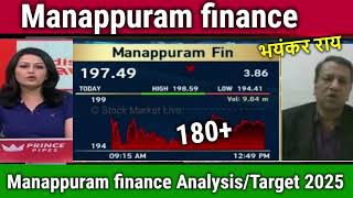 Manappuram finance share latest newsmanappuram finance share analysistomorrow target [upl. by Ayot]