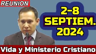 VIDA Y MINISTERIO CRISTIANO ESTA SEMANA 28 de Septiembre 2024 REUNION PREPARADA [upl. by Clarie851]