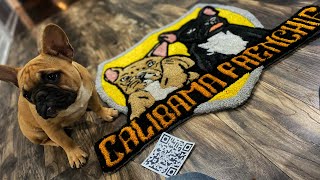 Custom FRENCHIE amp 3ft Tiger Rug on 7ft frame [upl. by Aikahs803]