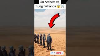 50 Archers 🏹 vs Master KungFu Panda 🐼 WHO WIN shorts funny [upl. by Enilada296]