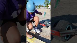 ABANDONED CSTORE Curb Sliding Onewheel GT onewheel skatetricks [upl. by Ylrebma]