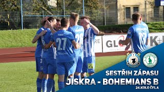 SESTĹIH  TJ Jiskra DomaĹľlice  Bohemians Praha B  2742024 [upl. by Perlman]