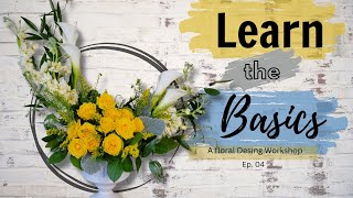 Crescent Line Arrangement Tutorial  Floral Design for Beginners [upl. by Lavinia676]