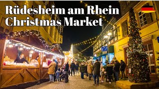 🇩🇪 Rüdesheim am Rhein Germany 🎄 Strolling through the Christmas Market of Nations 2023 🌍🎁 [upl. by Noteek927]