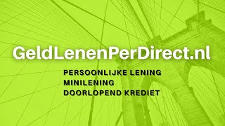 Direct geld lenen Bij GeldLenenPerDirectnl [upl. by Eduino]