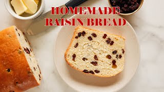 Homemade Raisin Bread  Easy Raisin Bread  Eggless Raisin Bread [upl. by Sualokcin138]