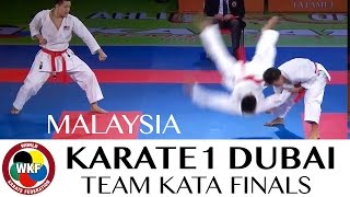 MALAYSIA Final Male Team Kata Karate1 Premier League Dubai 2016  WORLD KARATE FEDERATION [upl. by Nillok777]