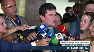 Sergio Moro fala das ponderações que fez a Flávio Dino durante sabatina – 131223 [upl. by Gert]