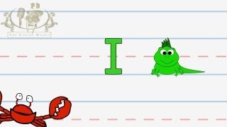 Write the letter I  Alphabet Writing lesson for children  The Singing Walrus [upl. by Eissehc]