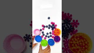 Oddly satisfying reverse video 🌈 ASMR colourful beads satisfying asmr shorts [upl. by Nomrah344]