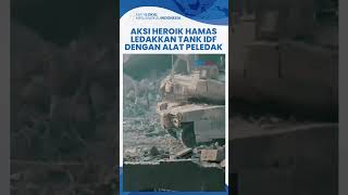 Meski Terluka Pejuang Hamas Masih Lawan IDF Lempar Alat Peledak ke Arah Tank Merkava Israel [upl. by Jermyn]