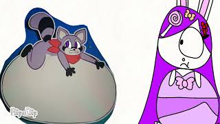 Rambly racoon and candy bunny girl eat all lightning mcqueen jello and red inflation new epidode💖🌸 [upl. by Suravat957]