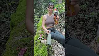 Tasty SMOKED OIL 😍😜 survival outdoors lifehacks bushcraft skills shorts nature [upl. by Duile]