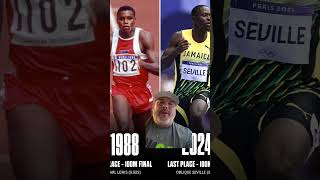 Carl Lewis 1988 992 vs 2023s Last Place 991  Evolution of Sprinting [upl. by Arod]