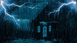 Instantly Fall Asleep to Heavy Rain amp Roaring Thunder on a Tin Roof for Deep Nighttime Relaxation [upl. by Anelrihs342]