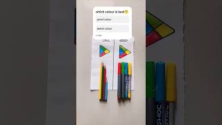 Which colour is best🤔 pencil colour🆚 sketch colour😱🎨 🔥 shorts arttrending drawing youtubeshorts [upl. by Orvil]