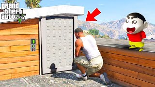 Shin Chan amp Franklin Found a Secret Bunker inside Terrace in Gta 5 in Telugu [upl. by Holbrook606]