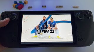 FIFA 23  Steam Deck handheld gameplay [upl. by Ahsyt403]