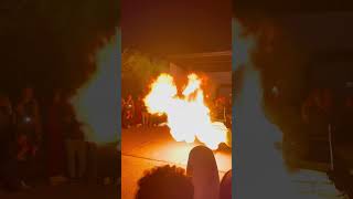 CARS LEAVING CAR MEET REVVING LOUD POPS AND BANGS FLAMES [upl. by Labaw]