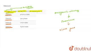 Oncogenic viruses are harmful and can cause tumor in [upl. by Aivun]