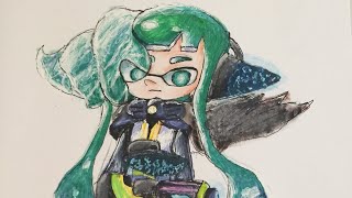 Drawing Sanitized Agent 3 Splatoon 2 Octo Expansion [upl. by Goldwin]