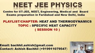 Specific Heat Capacity  Session 10  specificheatcapacity [upl. by Leuqar4]