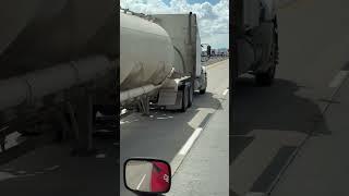 A Trailer Burnt To The Ground On I10 In West Texas [upl. by Ynnob]