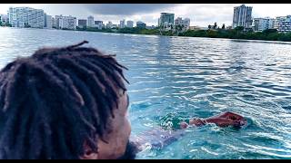 Swimming IN “The Manatees Lagoon” at Condado Beach Puerto Rico [upl. by Bullis]