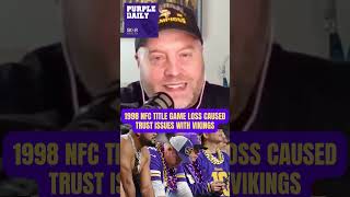 The 1998 NFC Title Game loss caused trust issues with Minnesota Vikings fans minnesotavikings skol [upl. by Aleb]