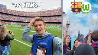 BARCELONA FANS TAKE OVER WOMENS MATCH vs WOLFSBURG [upl. by Heppman265]