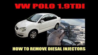 VW POLO CLASSIC 19TDI  HOW TO REMOVE DIESAL INJECTORS [upl. by Aivataj]