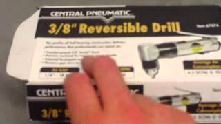 Central Pneumatic right angle air drill review [upl. by Nosreg905]