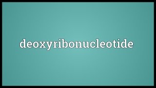 Deoxyribonucleotide Meaning [upl. by Mordy]