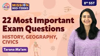 22 Most Important Exam Questions from Class 8 Social Science History Geography amp Civics  BYJUS [upl. by Iral]