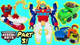 Transformers Rescue Bots New Bots PART 3 High Tide Salvage and Boulder the Dump Truck [upl. by Attalie]