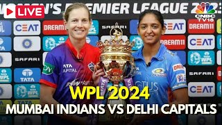 LIVE WPL 2024  MI Vs DC  Mumbai Vs Delhi  WPL 2024 LIVE Cricket Score  Harmanpreet Kaur  N18L [upl. by Sacrod536]