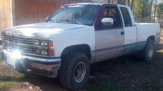 1993 Chevy Silverado 350 tbi with midlength headers no cat flowmaster super 44 [upl. by Enyawal]