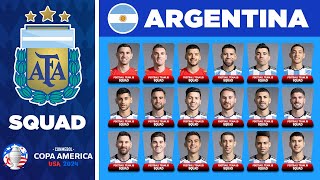 ARGENTINA OFFICIAL SQUAD COPA AMERICA 2024  ARGENTINA 29 MAN SQUAD DEPTH FOR COPA AMERICA 2024 [upl. by Acinoed]