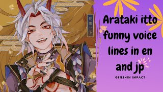 Arataki itto english voice lines are much better  Genshin Impact [upl. by Eirrok421]